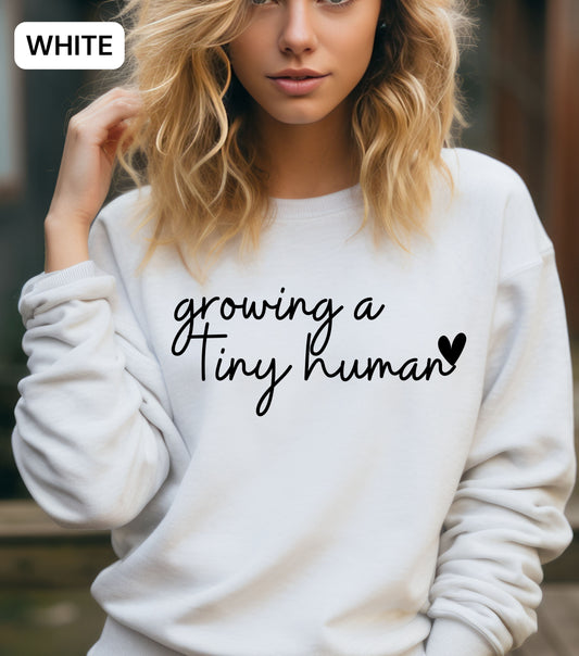 Growing a Tiny Woman Sweatshirt – Funny Feminist Sweatshirt, Empowerment Quote Shirt, Self-Growth Crewneck, Women’s Motivational Gift, Cozy Oversized Unisex Pullover