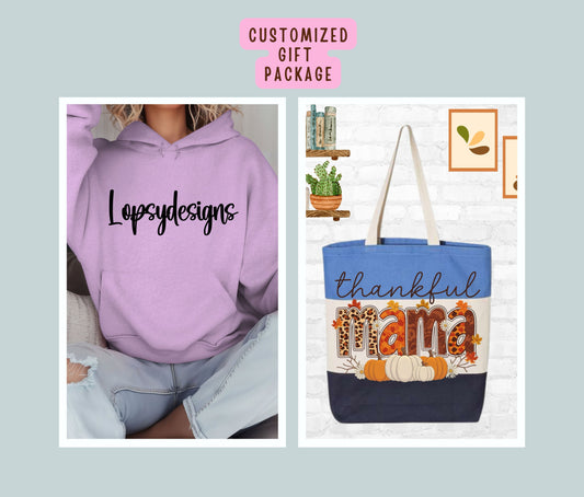 Customized Gift Package – Personalized Hoodie And Tote Bag