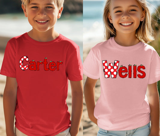 Custom Name Tee | First Day of School Outfit | Kids Shirt | Custom Kids T-Shirt