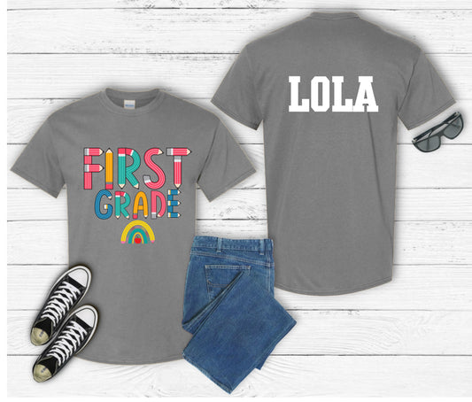 Personalized Back to School Shirt for Kids – Custom Name Tee | First Day of School Outfit | Preschool & Kindergarten Shirt | Custom Kids T-Shirt (Copy)