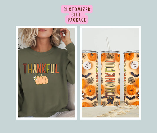 Customized Gift Package – Personalized Sweatshirt And 20oz Tumbler