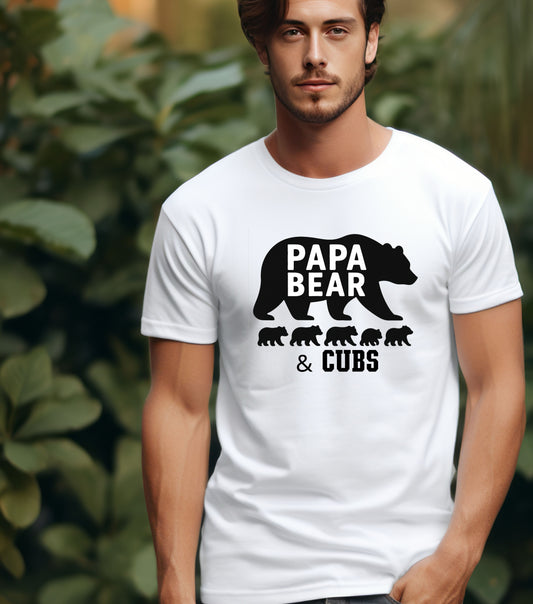 Papa Bear and Cubs  – Custom Matching Family Shirts – Mother’s Day & Father’s Day Gift Idea