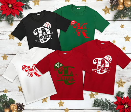 🎄Personalize Each Name Tshirt Custom Christmas Shirts for Family | Matching Holiday Shirts | Personalized Family Christmas Outfits