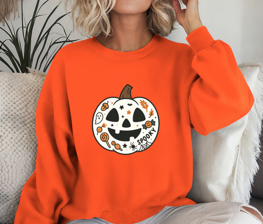 Spooky Halloween Sweatshirt, Halloween Sweatshirt, Halloween Gift, Lover Sweatshirt, Matching Mom And Daughter Sweatshirt (Copy)