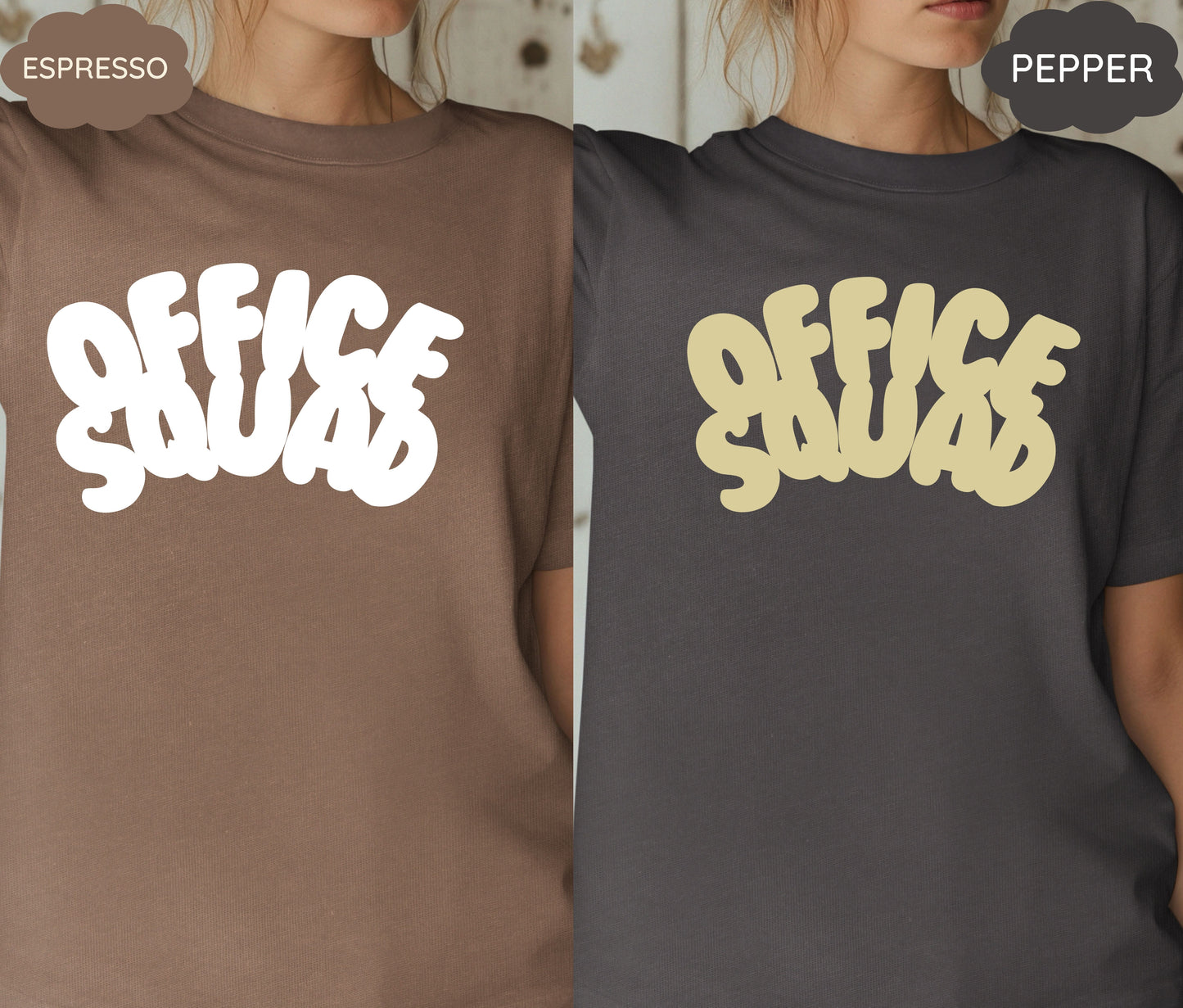 Custom “Office Squad” Matching T-Shirts – Teamwork Shirts for Office Staff, Corporate Events, Group Outings & Work Gifts