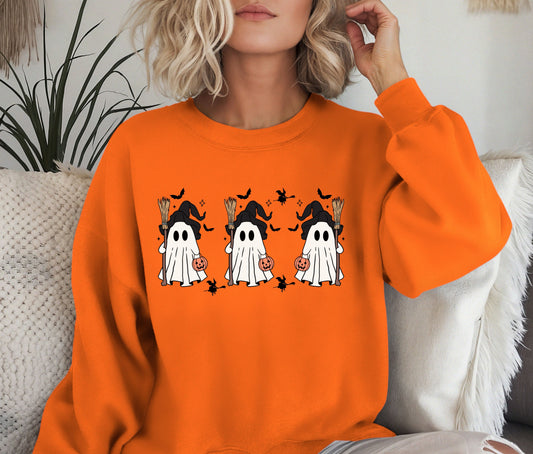 Halloween Sweatshirt, Funny Halloween Shirt, Skeleton Halloween, Ghost Halloween, Halloween Teacher Sweatshirt, Halloween Gift, Boo
