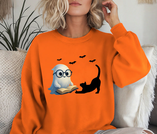 Halloween Sweatshirt, Funny Halloween Shirt, Skeleton Halloween, Ghost Halloween, Halloween Teacher Sweatshirt, Halloween Gift, Boo