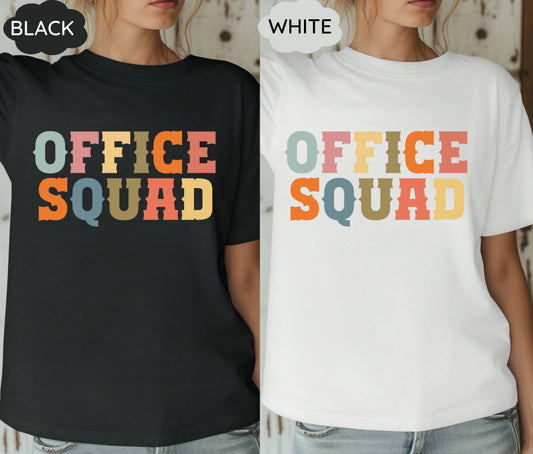 Custom Office Squad & Admin Squad Shirts – Personalized Group Tees for Teams, Work Events, Corporate Gifts, and Bulk Orders