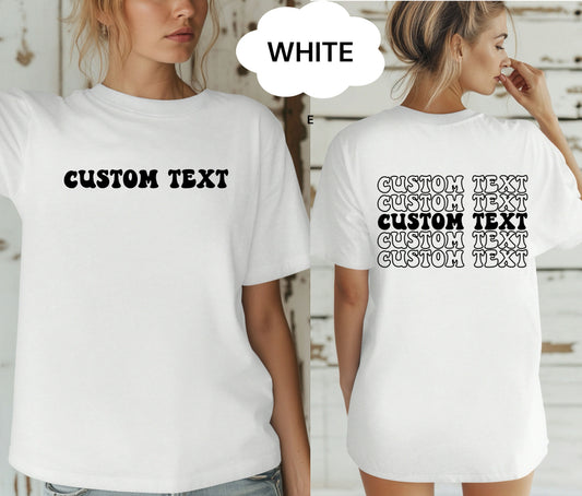 Custom Logo Shirt with Company Name on Back – Personalized Business Branding Tee – Custom Workwear T-Shirt for Teams, Events, and Staff