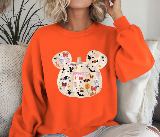 Spooky Halloween Sweatshirt, Halloween Sweatshirt, Halloween Gift, Lover Sweatshirt, Matching Mom And Daughter Sweatshirt