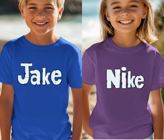 Custom Name Tee | First Day of School Outfit | Kids Shirt | Custom Kids T-Shirt