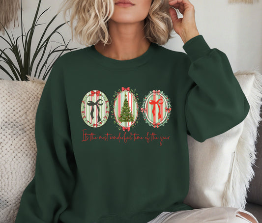 Its The Most Wonderful Time Of The Year Christmas Sweatshirt | Holiday Crewneck | Festive Winter Sweater | Cozy Family Matching Shirts | Funny Cute Christmas Gifts for All