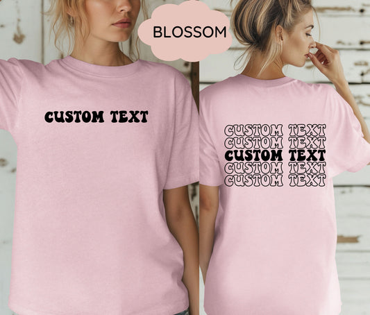 Custom Logo Shirt with Company Name on Back – Personalized Business Branding Tee – Custom Workwear T-Shirt for Teams, Events, and Staff