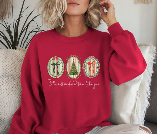 Its The Most Wonderful Time Of The Year Christmas Sweatshirt | Holiday Crewneck | Festive Winter Sweater | Cozy Family Matching Shirts | Funny Cute Christmas Gifts for All