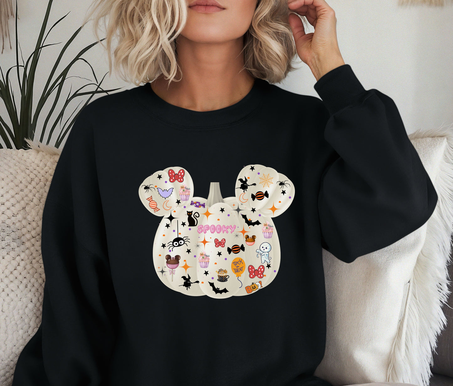 Spooky Halloween Sweatshirt, Halloween Sweatshirt, Halloween Gift, Lover Sweatshirt, Matching Mom And Daughter Sweatshirt