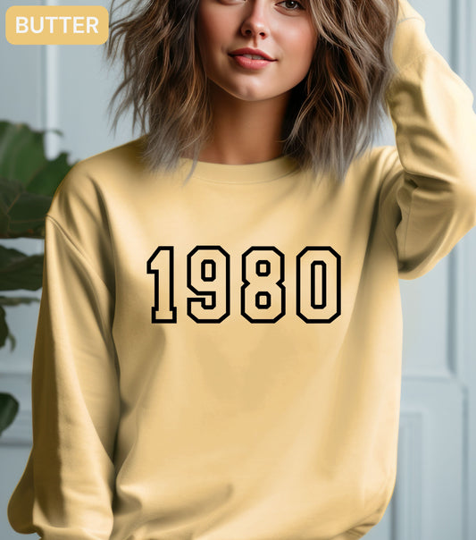 Custom Birthday Year SweatShirt – Personalized Birth Year Sweatshirt, Vintage Year Sweatshirt, Birthday Gift for Him or Her, Est. Year Shirt, Made in [Year] Shirt