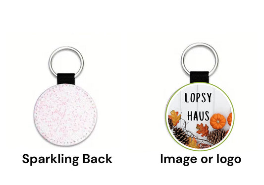✨ Personalized Sparkling Keychain – One-Sided Print | Custom Logo or Image | Glossy Shine | Perfect Souvenir & Gift ✨