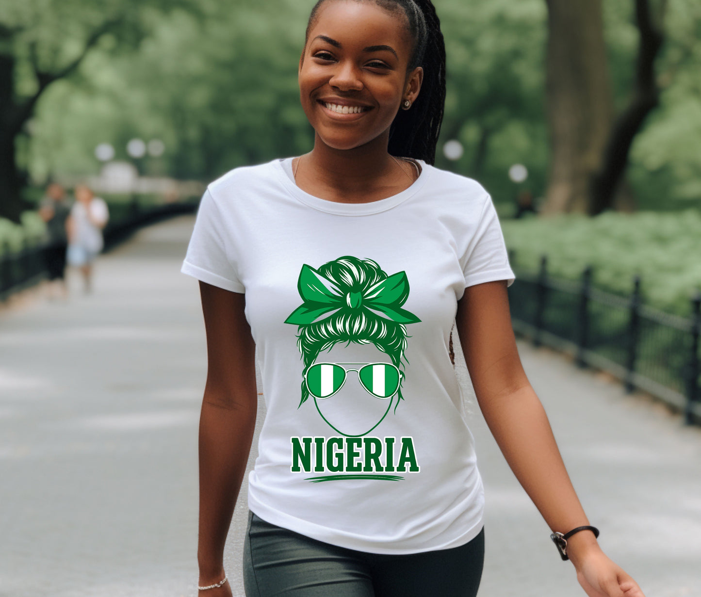 Nigerian Independece Day Shirt , Naija to the World T-Shirt, Nigerian Pride Shirt | African Heritage Tee | Green White Green Nigeria Flag Shirt | Unisex Naija Culture Tee