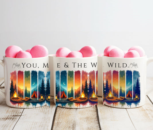🏕️ You, Me & The Wild Mug | Camping Couple Gift | 15oz Adventure Coffee Mug | Nature Lover Gift | Campfire Ceramic Cup