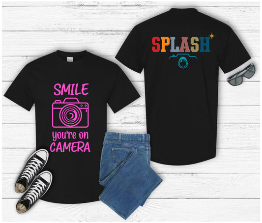 Photographer T-Shirt | Camera Graphic Tee | Photography Shirt for Men & Women | Photography Gift | Smile You’re On Camera Shirt