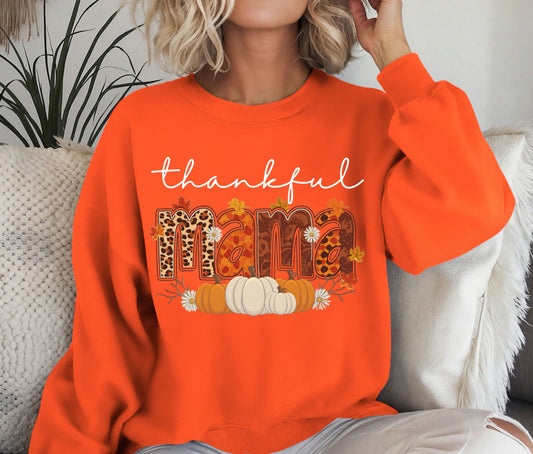 Thankful Sweatshirt, Fall Sweatshirt,Autumn Halloween Sweatshirt, Custom Gift, Autumn Sweater