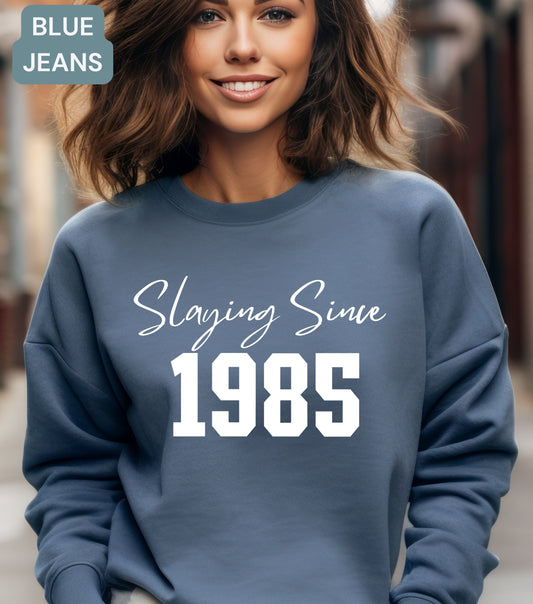 Custom Birthday Year SweatShirt – Personalized Birth Year Sweatshirt, Vintage Year Sweatshirt, Birthday Gift for Him or Her, Est. Year Shirt, Made in [Year] Shirt (Copy)