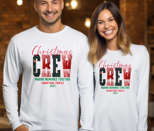 🎄Christmas Crew Making Memories Together, Christmas Shirts for Family | Matching Holiday Shirts | Personalized Family Christmas Outfits