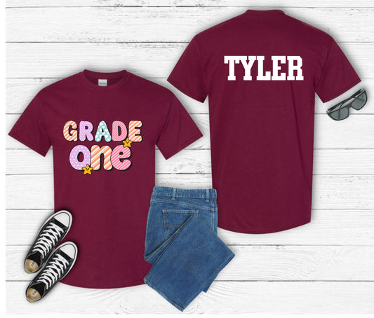 Personalized Back to School Shirt for Kids – Custom Name Tee | First Day of School Outfit | Preschool & Kindergarten Shirt | Custom Kids T-Shirt