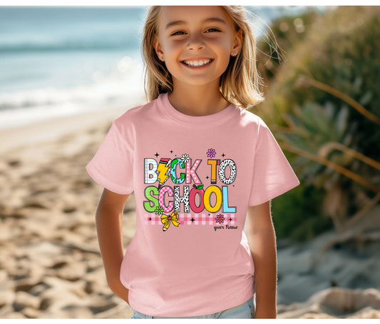 Personalize Back to School Shirt for Kids – Custom Name Tee | First Day of School Outfit | Preschool & Kindergarten Shirt | Custom Kids T-Shirt