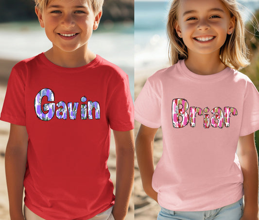 Custom Name Tee | First Day of School Outfit | Kids Shirt | Custom Kids T-Shirt