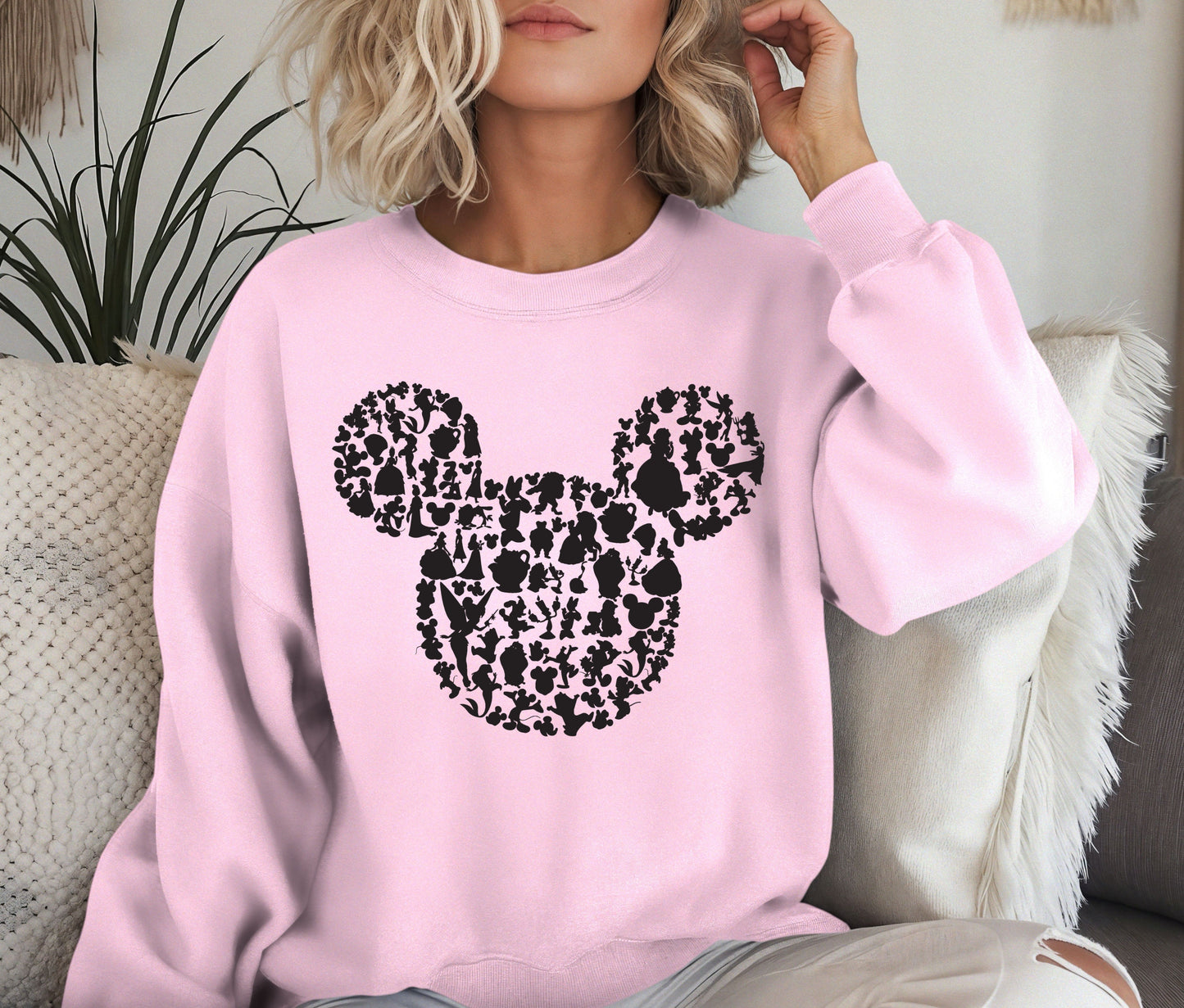 Matching Family Sweatshirt – Classic Mouse Silhouette Print 🖤