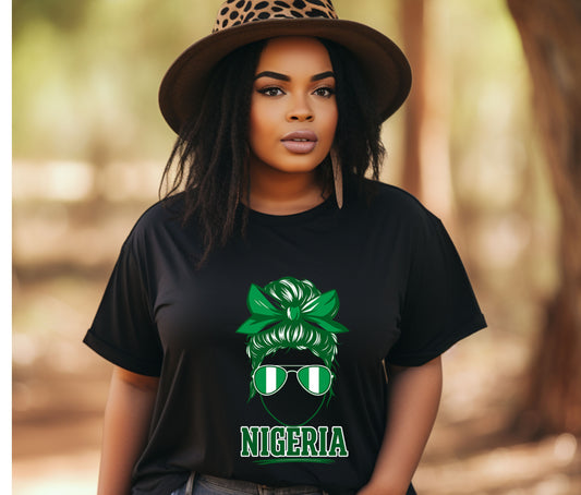 Nigerian Independece Day Shirt , Naija to the World T-Shirt, Nigerian Pride Shirt | African Heritage Tee | Green White Green Nigeria Flag Shirt | Unisex Naija Culture Tee