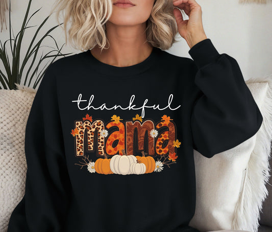 Thankful Sweatshirt, Fall Sweatshirt,Autumn Halloween Sweatshirt, Custom Gift, Autumn Sweater