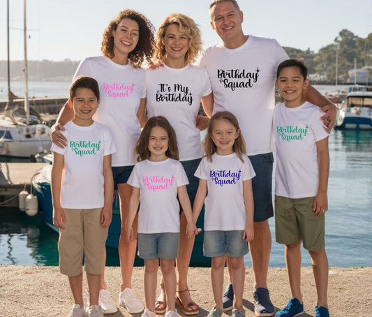 🎉 Family Birthday Celebration T-Shirts – Custom Group Birthday Shirts for All Ages 🎂
