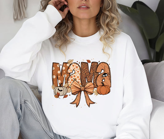 Thankful  Mama Sweatshirt, Fall Sweatshirt,Autumn Halloween Sweatshirt, Custom Gift, Autumn Sweater
