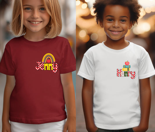 Custom Name Tee | First Day of School Outfit | Kids Shirt | Custom Kids T-Shirt