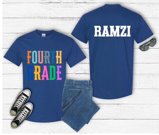 Personalized Back to School Shirt for Kids – Custom Name Tee | First Day of School Outfit | Preschool & Kindergarten Shirt | Custom Kids T-Shirt