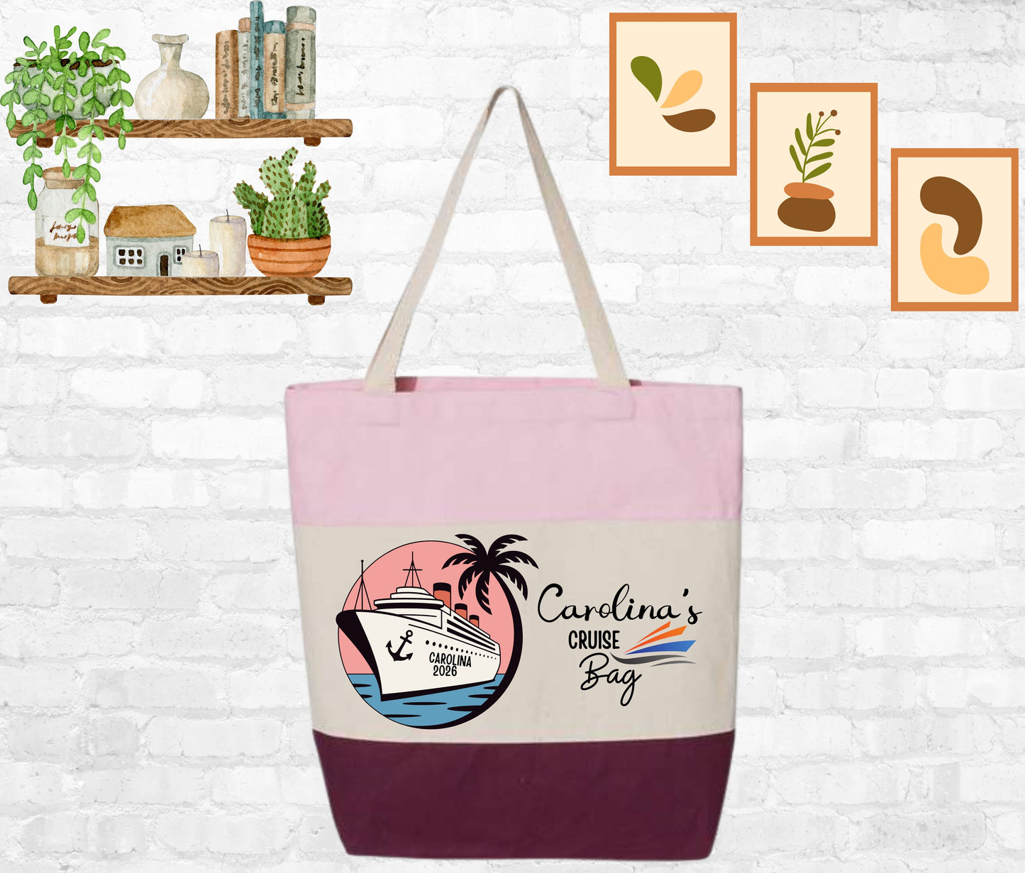 Cruise Tote Bag, Tote Bag Personalized, Tote Bag Design, Tote Bag, Bridesmaid Gifts Tote Bridal Shower Gift, Bachelorette Gifts