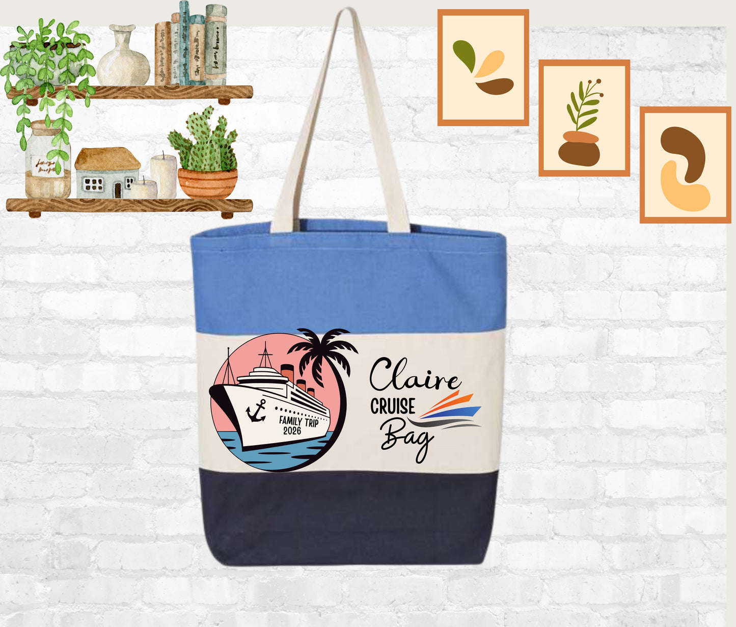 Cruise Tote Bag, Tote Bag Personalized, Tote Bag Design, Tote Bag, Bridesmaid Gifts Tote Bridal Shower Gift, Bachelorette Gifts