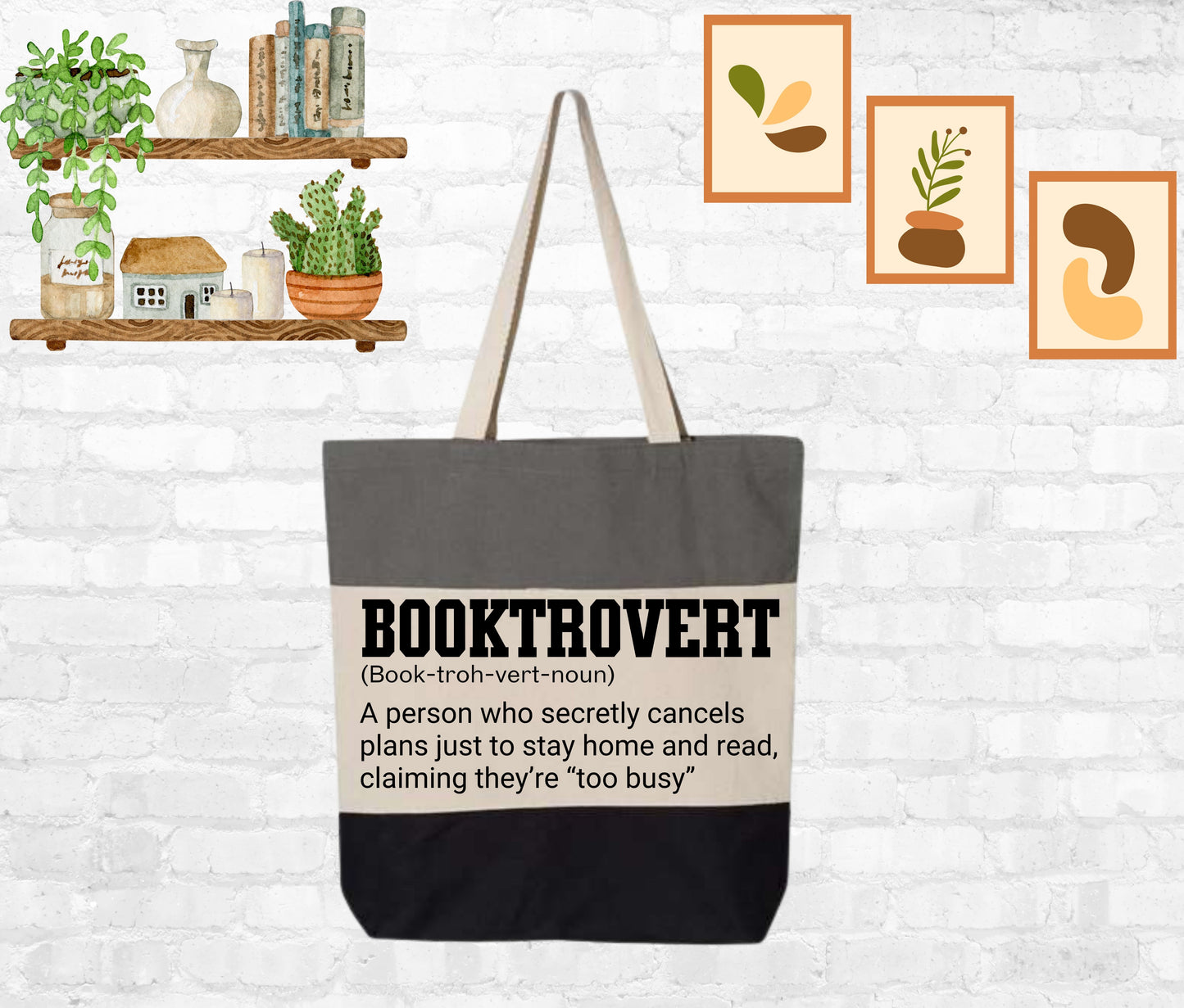 Booktrovert Tote Bag, Tote Bag Personalized, Tote Bag Design, Tote Bag, Bridesmaid Gifts Tote Bridal Shower Gift, Bachelorette Gifts