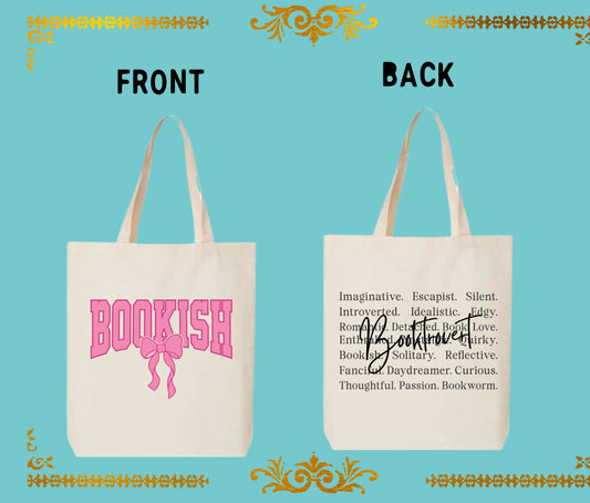 Bookish tote bag, Tote Bag, Tote, Totes Bags, Custom Bag Totes, Gift for her, custom Totes Bag Gift, Gift For Mom, Canvas Bag, Canvas Bags