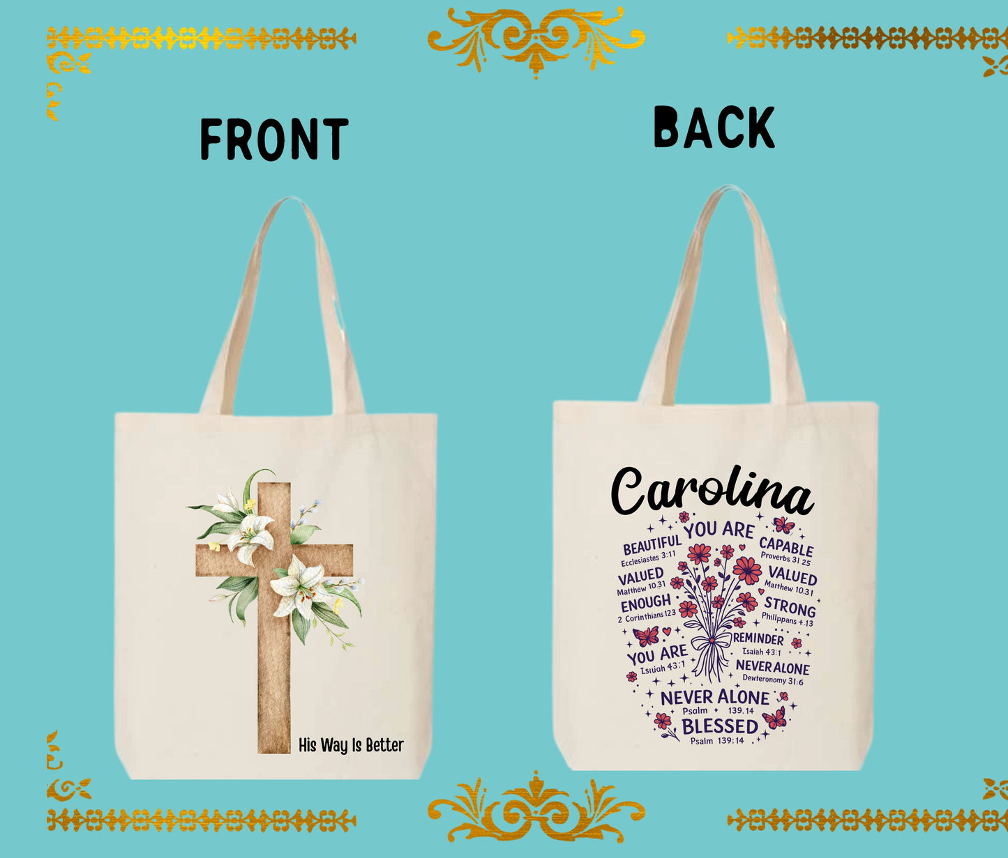 Christian tote bag, Tote Bag, Tote, Totes Bags, Custom Bag Totes, Gift for her, custom Totes Bag Gift, Gift For Mom, Canvas Bag, Canvas Bags