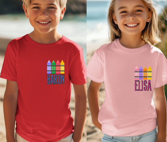 Custom Name Tee | First Day of School Outfit | Kids Shirt | Custom Kids T-Shirt