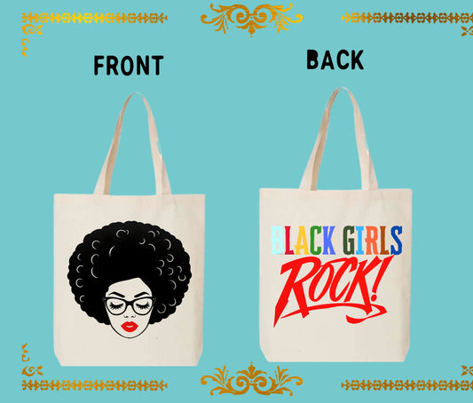 Black Girls Rocks tote bag, Tote Bag, Tote, Totes Bags, Custom Bag Totes, Gift for her, custom Totes Bag Gift, Gift For Mom, Canvas Bag, Canvas Bags