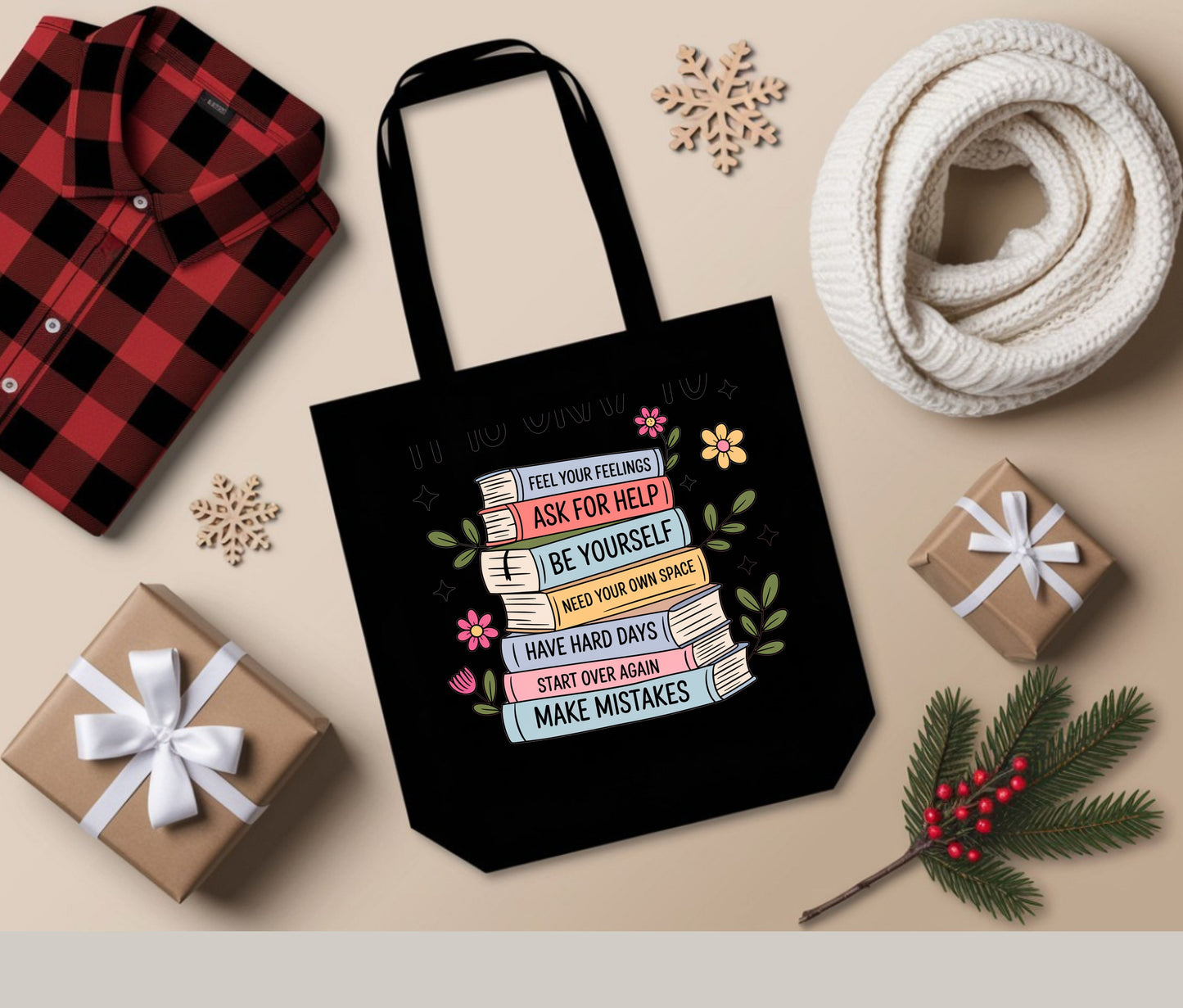 It's Okaytote bag, Tote Bag, Tote, Totes Bags, Custom Bag Totes, Gift for her, custom Totes Bag Gift, Gift For Mom, Canvas Bag, Canvas Bags