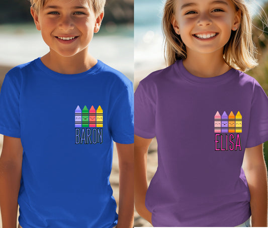 Custom Name Tee | First Day of School Outfit | Kids Shirt | Custom Kids T-Shirt