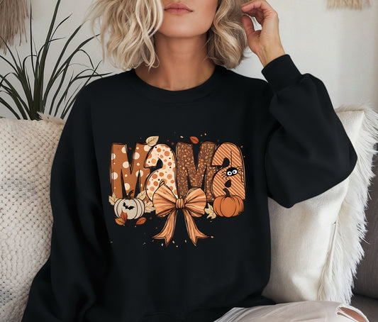 Thankful  Mama Sweatshirt, Fall Sweatshirt,Autumn Halloween Sweatshirt, Custom Gift, Autumn Sweater