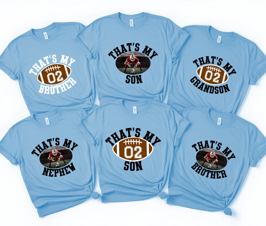 🏈 Custom Football Family Shirts | Game Day Matching Shirts | Personalized Football Team Support Tees