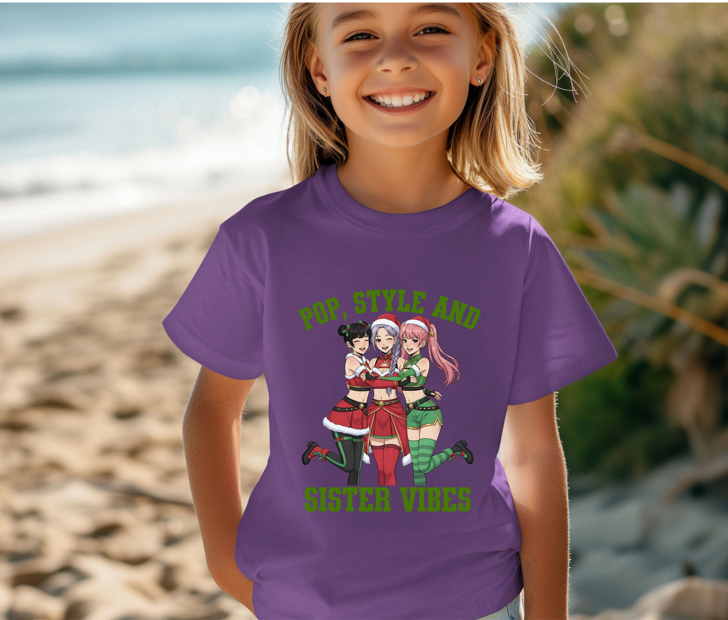 🩷 Pop, Style and Sister Vibes K-Pop T-Shirt | Cute Korean Fashion Shirt | Anime Girl Group Tee | Aesthetic K-pop Gift for Fans