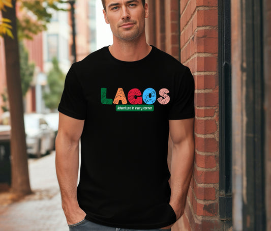 Lagos Shirt , Naija to the World T-Shirt, Nigerian Pride Shirt | African Heritage Tee | Green White Green Nigeria Flag Shirt | Unisex Naija Culture Tee